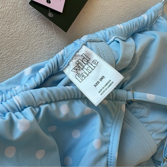 Wild Fable Extra High Leg Cheeky One Piece Swimsuit Polka dot-print Size XXS - Picture 6 of 6